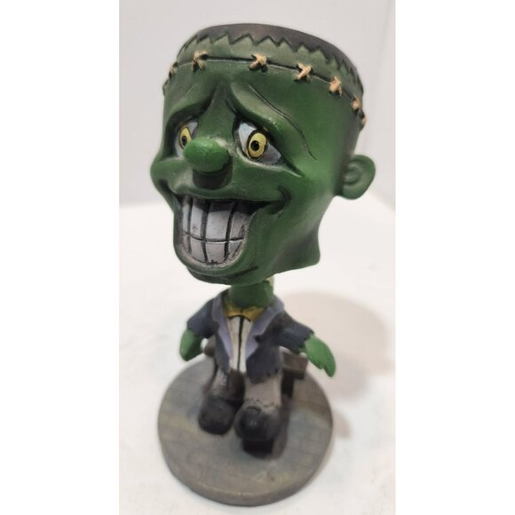 Vintage Frankenstein Monster Goofy Smile Ceramic Bobblehead Nodder Figurine - Picture 2 of 11